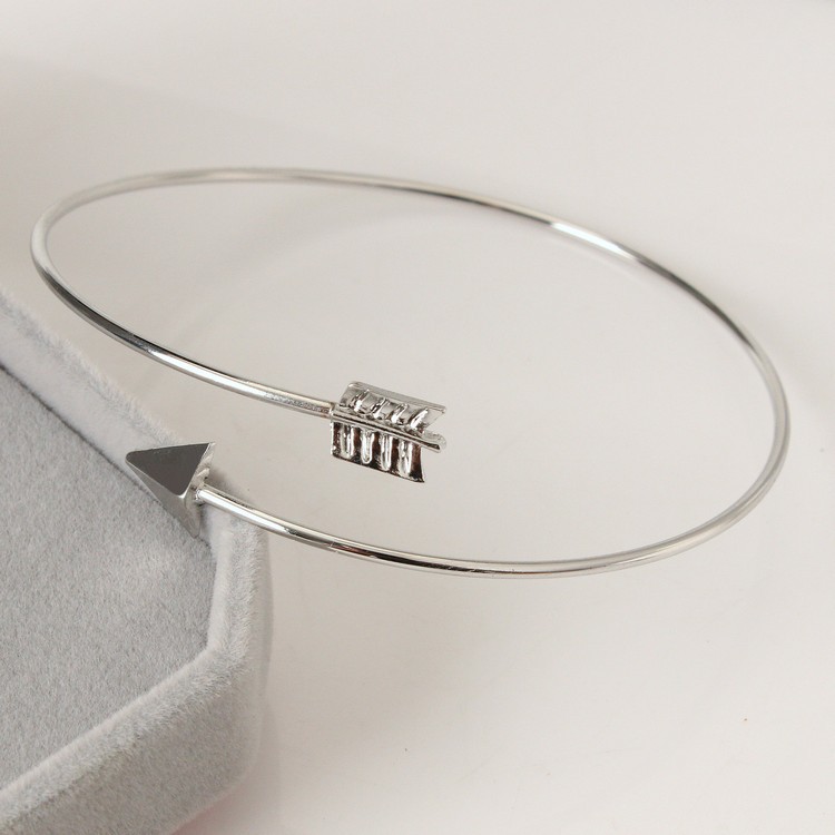 HN-1Pcs/Set New Fashion Arrow opening Metal Bracelets Bangles Women Jewellery Gift