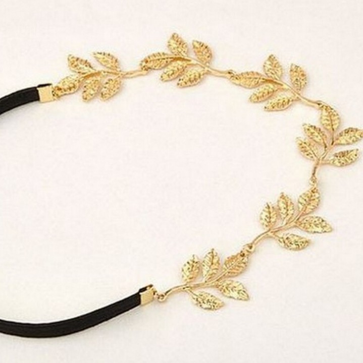 HN-1 piece/Set New Metal leaves olive branches modeling Elastic band accessories Women Jewellery