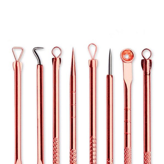 4 THINGS. Rose Gold Needles Acne Pimple Acne Needle Needle Blackhead Remover Acne
