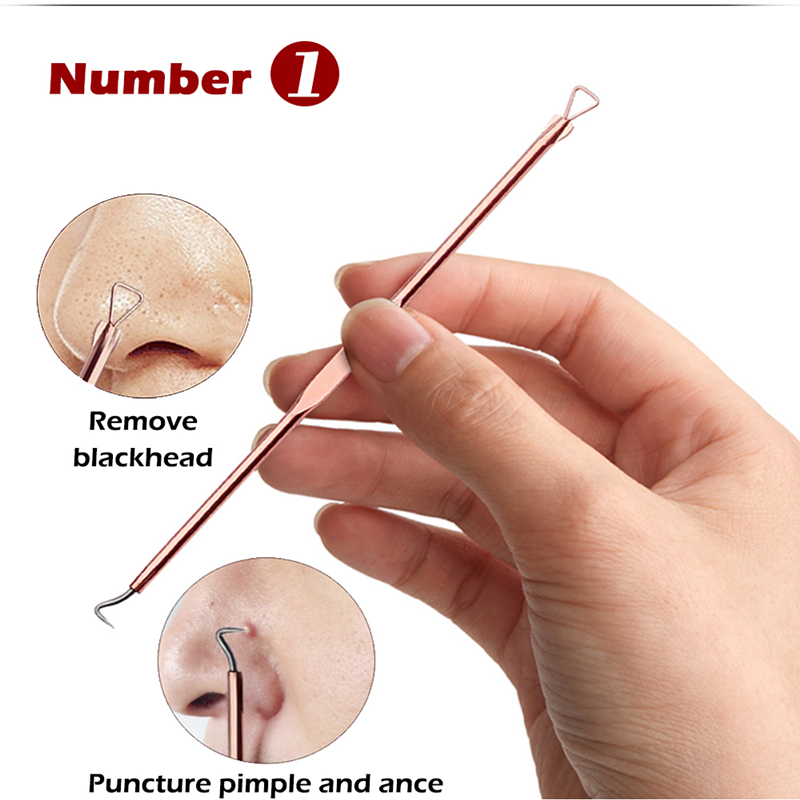 4 THINGS. Rose Gold Needles Acne Pimple Acne Needle Needle Blackhead Remover Acne