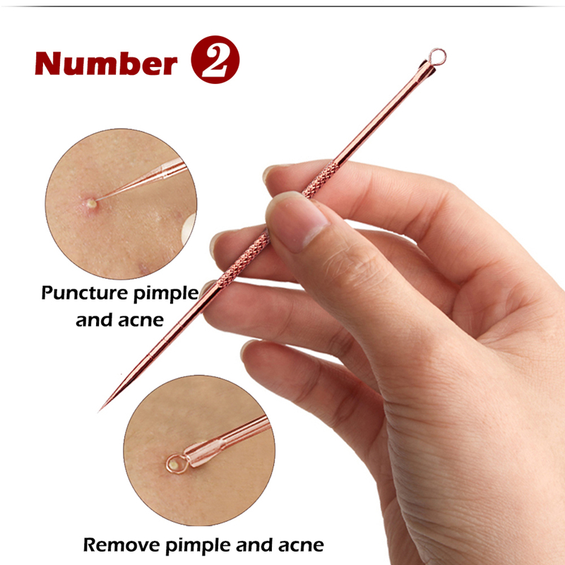 4 THINGS. Rose Gold Needles Acne Pimple Acne Needle Needle Blackhead Remover Acne