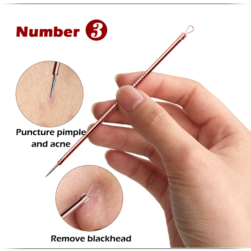 4 THINGS. Rose Gold Needles Acne Pimple Acne Needle Needle Blackhead Remover Acne