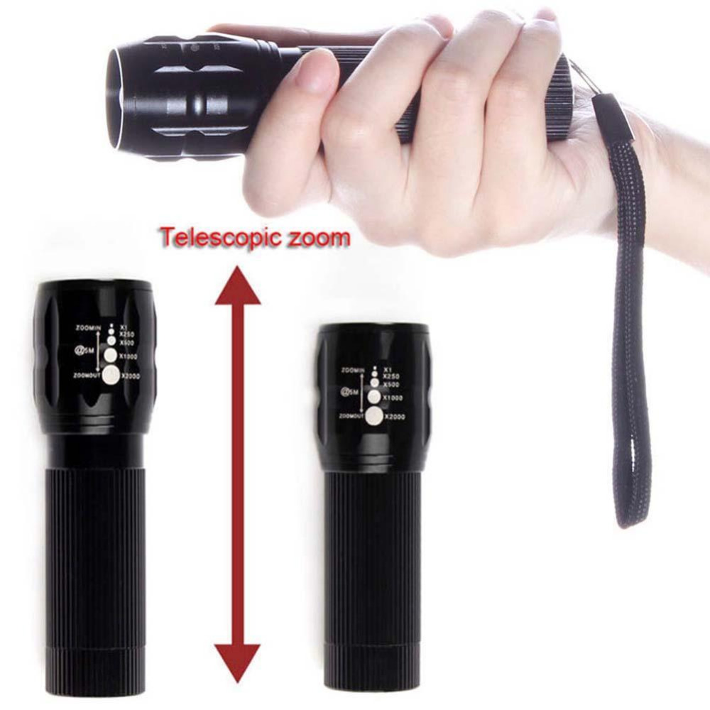 CREE Q5 LED Flashlight 2000LM Waterproof Torch lamp powerful Mini flashlight