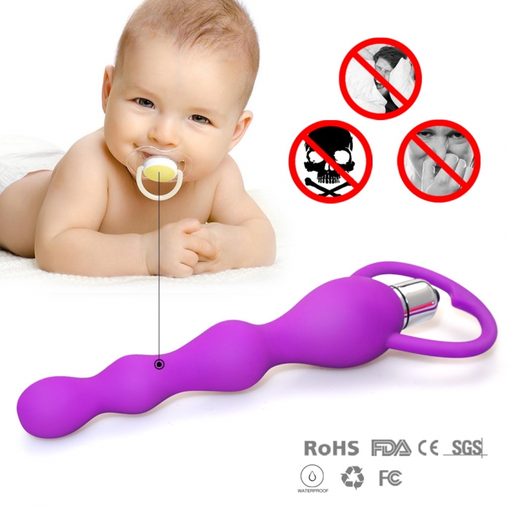 Silicone Vibration Anal Beads, Butt Plug, Anal Toys,AV Anal Vibrator, Adult Sex Toys