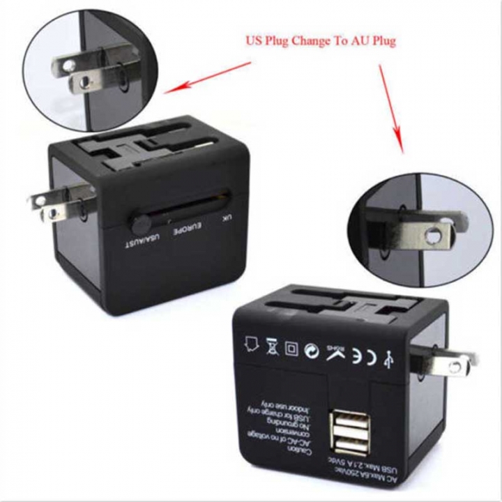 Universal Travel Adapter Power Adapter Electric Plugs Sockets Adapter Converter USB Travel