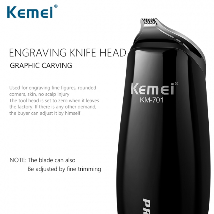 Kemei 0mm Baldheaded Professional Hair Trimmer Powerful Electric Hair Clipper