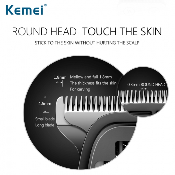 Kemei 0mm Baldheaded Professional Hair Trimmer Powerful Electric Hair Clipper
