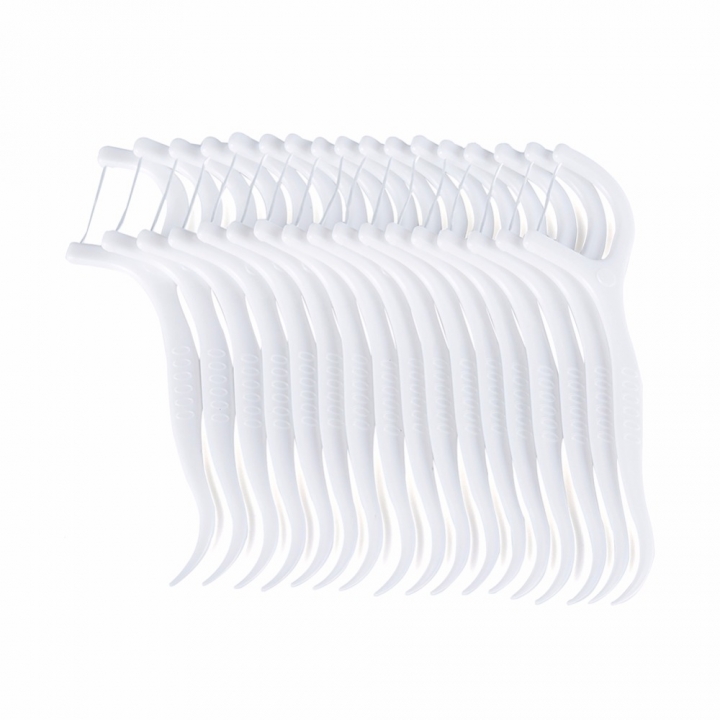 100pcs Dental Flosser Interdental Brush Teeth Stick Toothpicks Floss Plastic Tooth Picks0