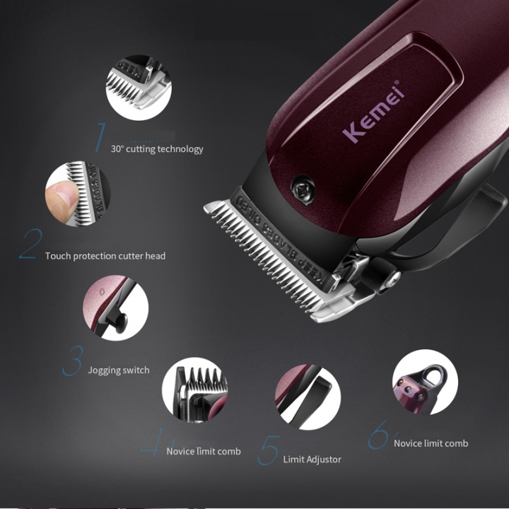 Kemei Electric Washable Hair Clipper Professional Hair Trimmer Shaver Razor beard Clipper