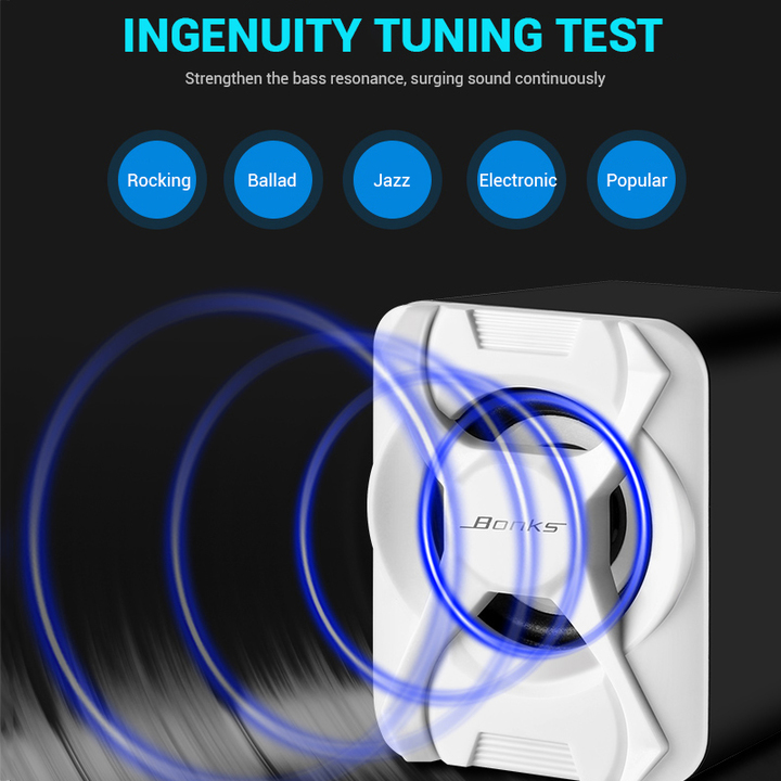 Wired Computer Speaker Subwoofer Stereo Bass USB 2.1 Speaker