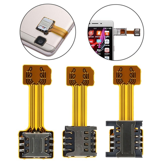 Hybrid Double Dual SIM Card Micro SD Adapter for Android Extender 2 Nano Micro SIM Adapter