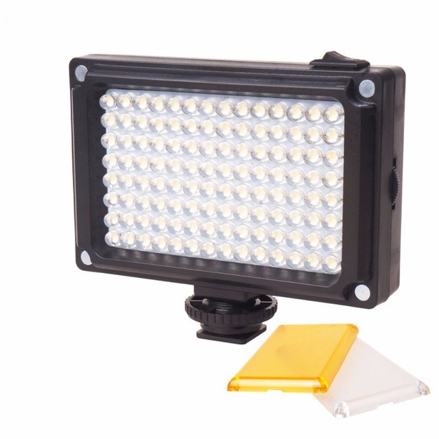 96LED Video Light with filters Hotshoe Photo Lighting on Camera for Canon Nikon Sony Camcorder