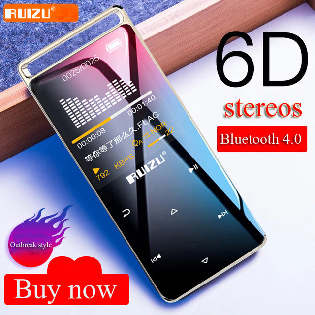 D01 Metal mp3 player bluetooth 16gb music player sport mp3 fm recorder fm video audio play