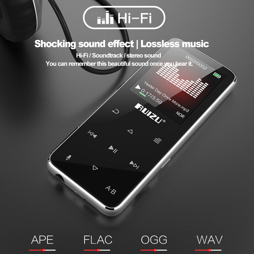 8GB MP3 MP4 Digital Player RUIZU X16 Bluetooth Speaker 1.8 Inch Screen Music Player