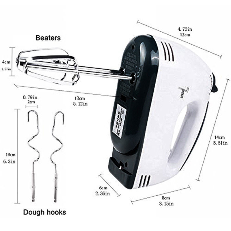 Electrical  Food Blender 7 Speed Double Whisk Eggs Mixer Batter Beater Blender Kitchen Cooking Tool