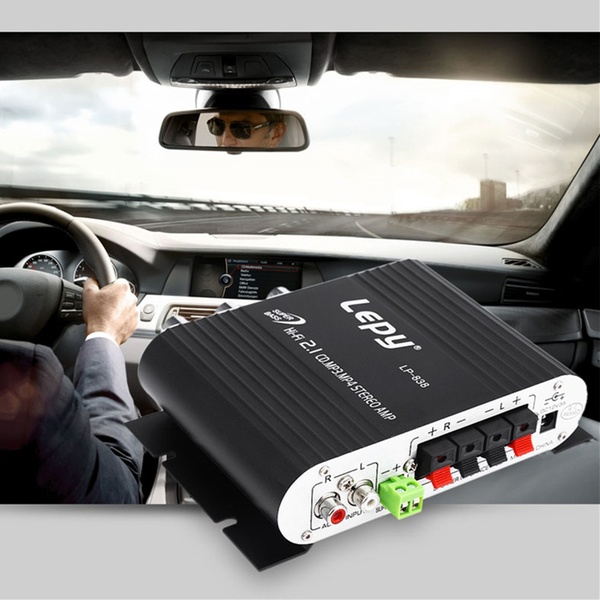 Lepy LP-838 Car Amplifier 12V Hi-Fi 2.1 Amplifier  CD MP3 MP4 Stereo AMP Bass Speaker Player