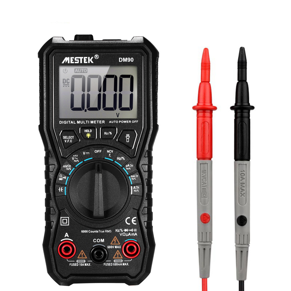AC/DC Multimeter Multimetro DM90A Auto range Digital Frequency Current Voltage Multimeter RMS