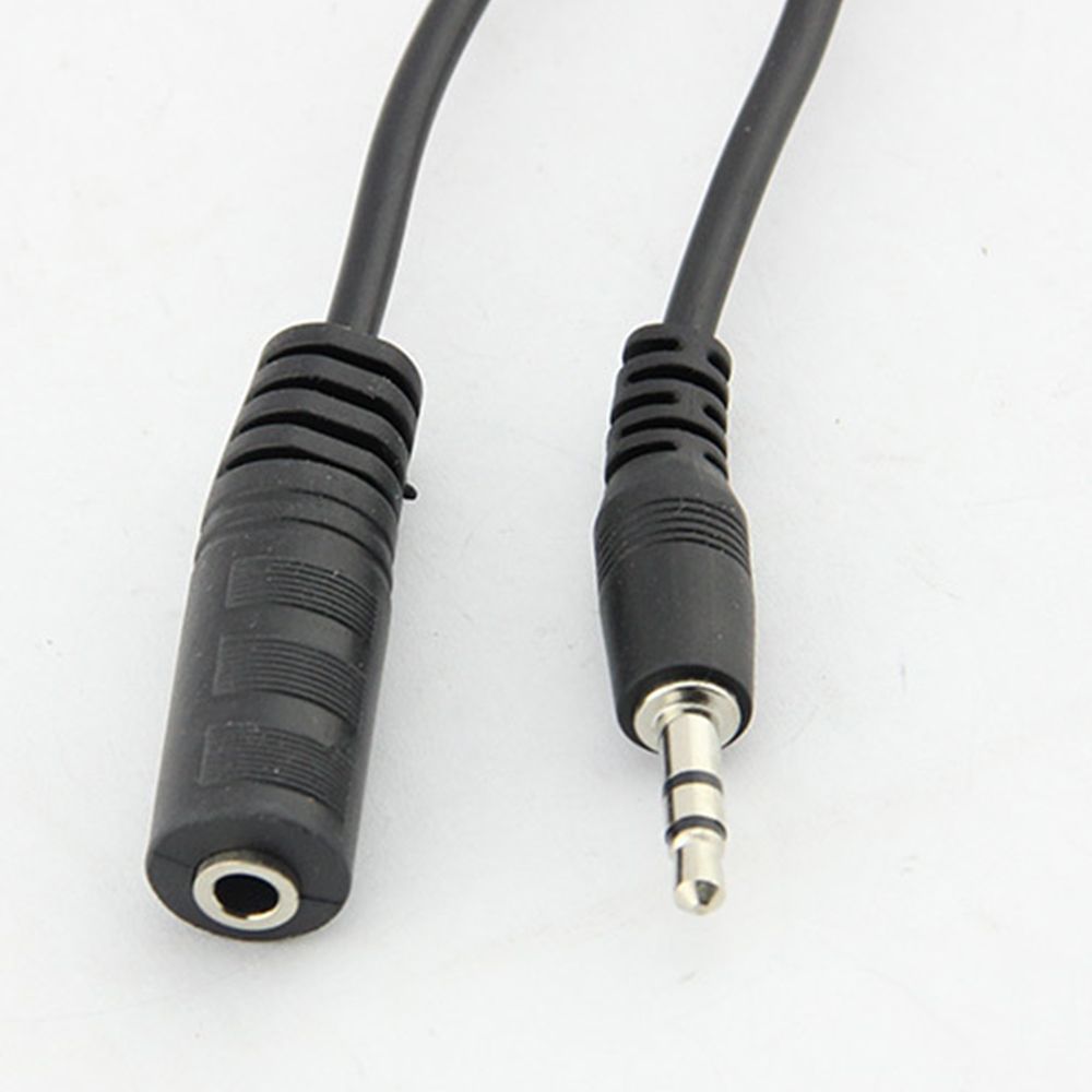 Convenient 4.9 FT 1.5M Male to Female 3.5mm Audio Black Stereo Earphone Extension Cable