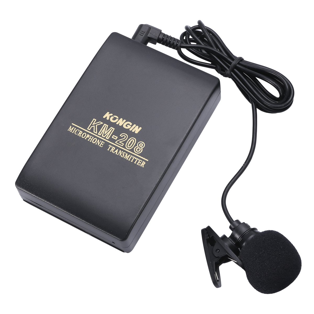 Wireless FM Transmitter Receiver KM-208 Lapel Clip On Microphone Mic System Set for Wedding Meeting