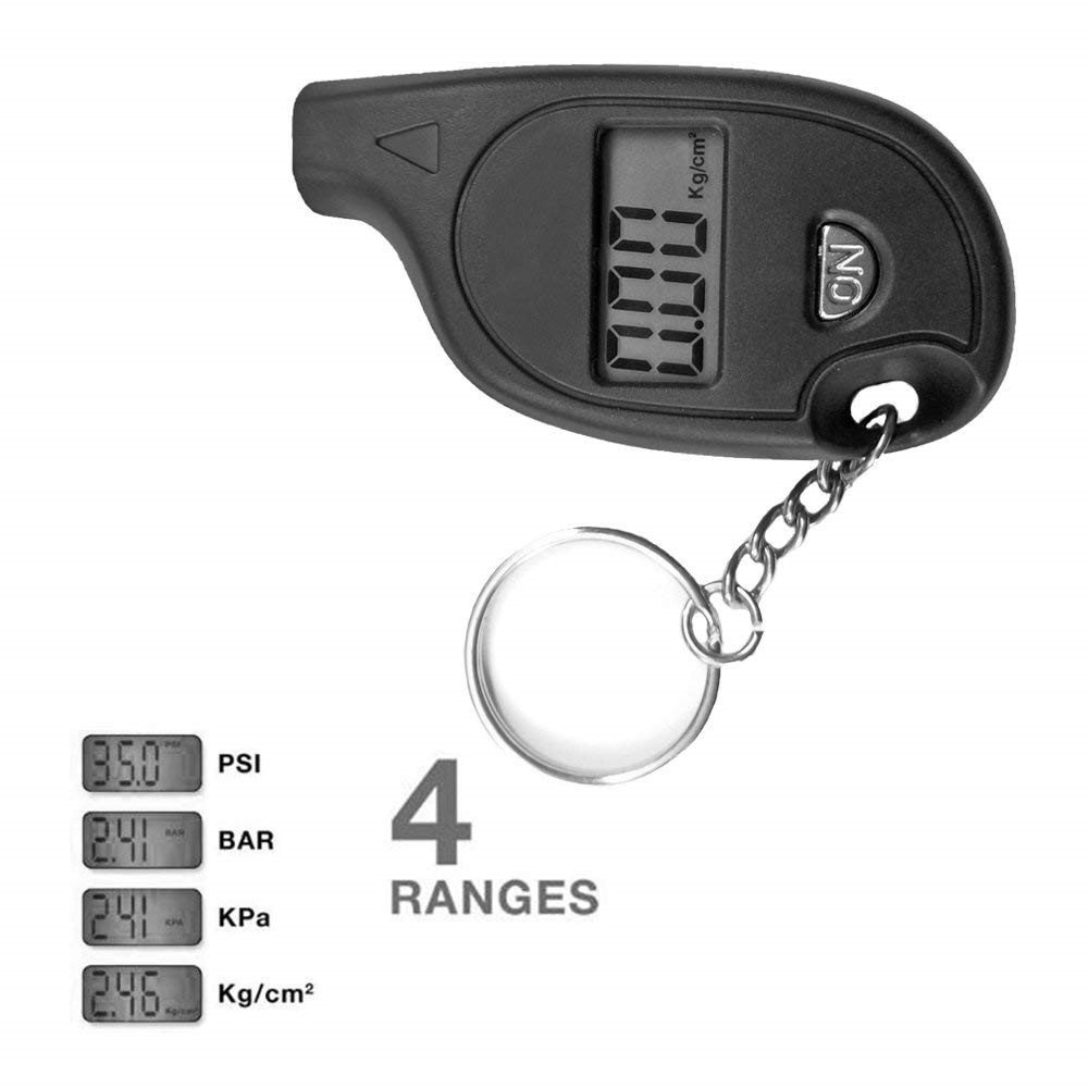 Digital Tire Air Pressure Gauge Tester Keychain Lcd Display Procession Car Measurement Tools