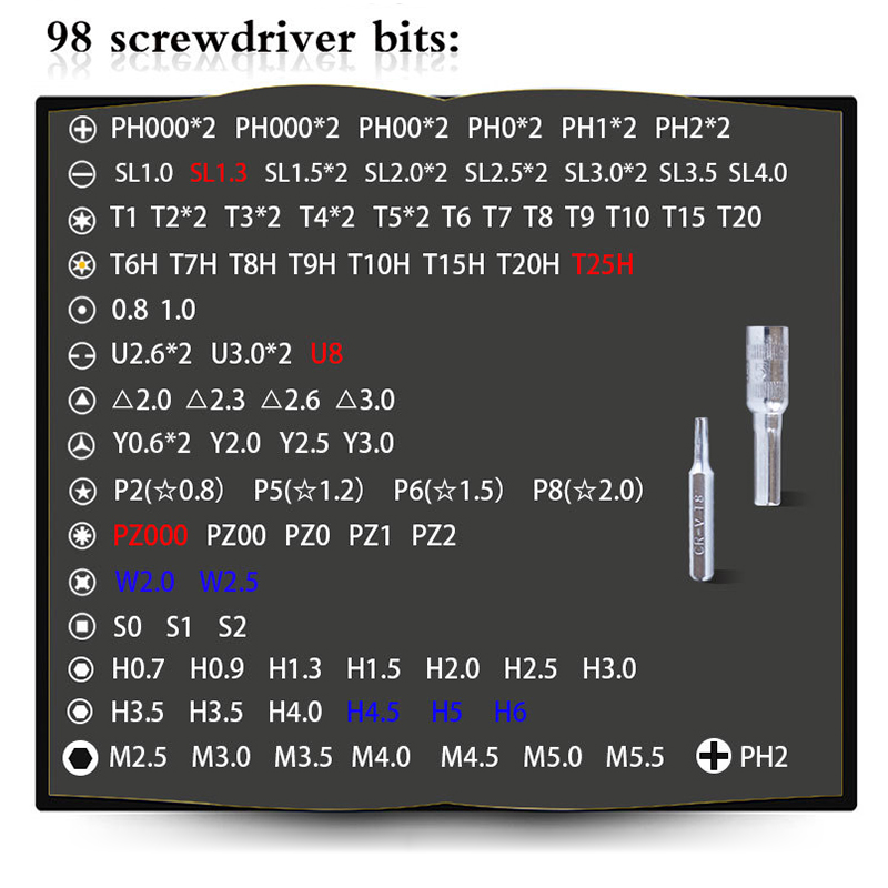 110 in1 Screwdriver Set Precision PC Mobile Phone Device Repair Hand Tools