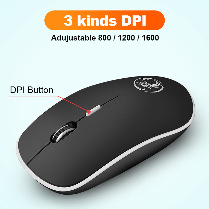 Wireless Mouse Silent Computer Mouse 2.4Ghz 1600 DPI  Mause Noiseless