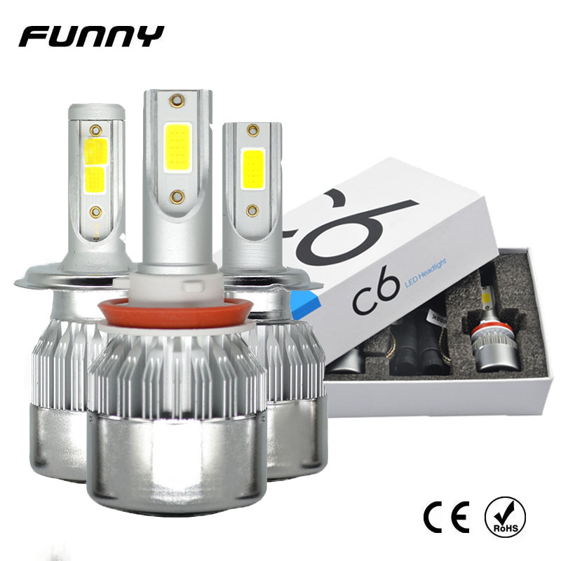2pcs Car Headlight Bulbs LED H1 H3 H4 H7 H8  Auto S2 8000LM 8000K 36W 9~36V Car Lights