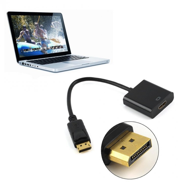 DP Displayport Male To HDMI Female Converter Adapter Cable Cord For PC Laptop