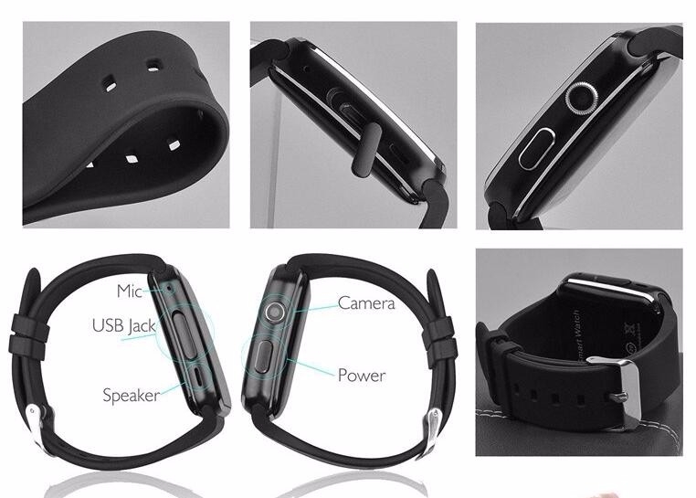 X6 Bluetooth Smartwatch Wearable  Sport Smart Watches Camera FM Call Phone Support SIM Card Android