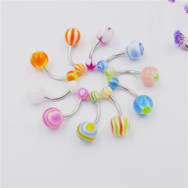 110Pcs Mixed Navel Eyebrow Lip Tongue Ring Nose Rings Studs Body Jewelry Wholesale