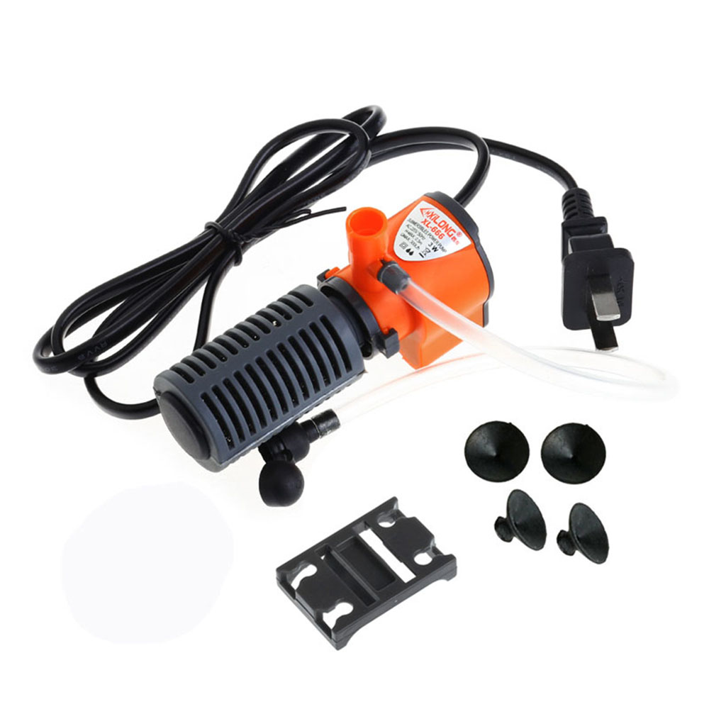 3 In 1 Silent Aquarium Filter Submersible Oxygen Internal Pump Sponge Water With Rain Spray