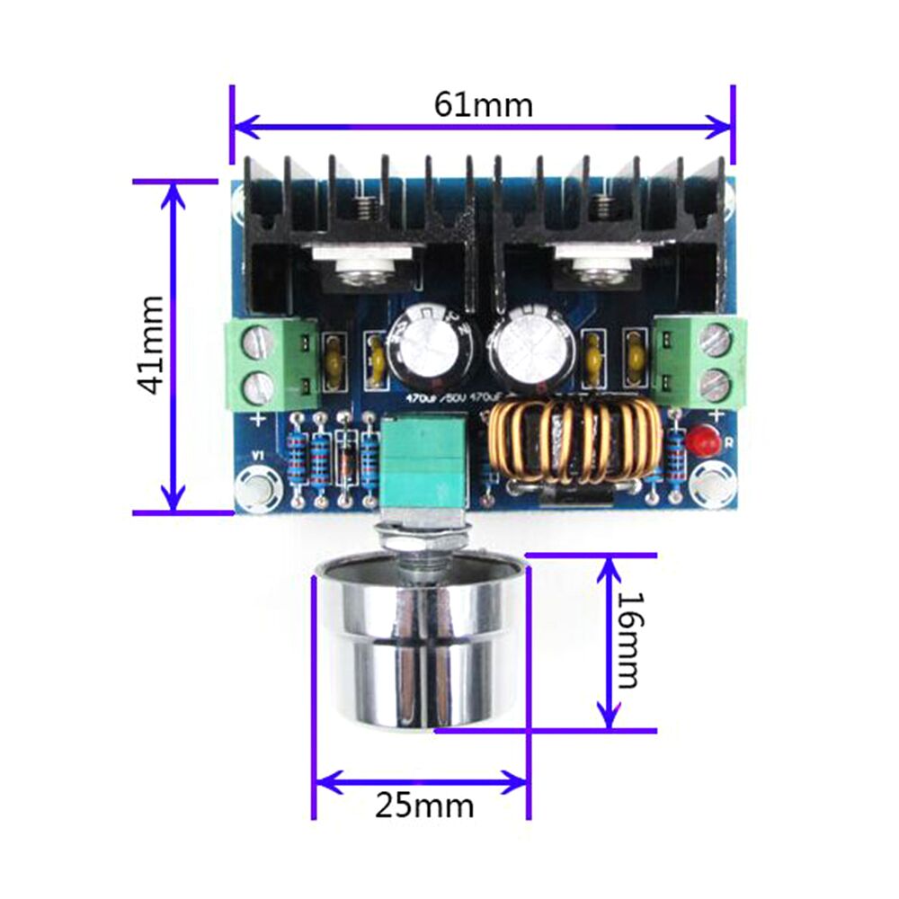 XH-M401 DC-DC Buck Converter Power Supply Module PWM Adjustable 4-40V To 1.25-36V Step Down Board
