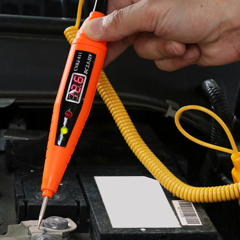 Digital Display Car Electrical Circuit Test Pen Voltage Tester Detector Auto Power Probe Lamp