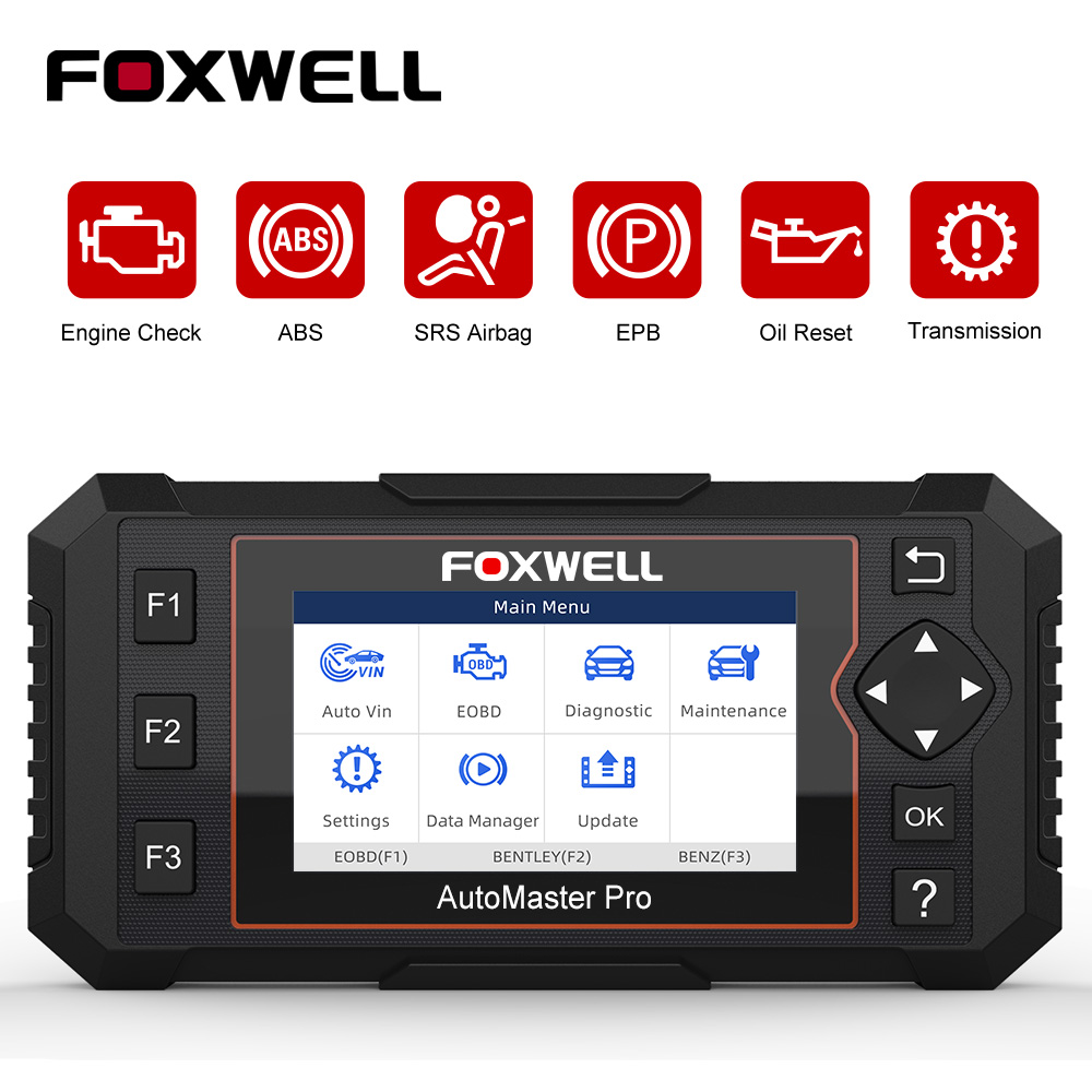 Foxwell NT614 Elite OBD2 Car Diagnostic Tool Scanner ENG/ABS/SRS/SAS+EPB/Oil Service Reset
