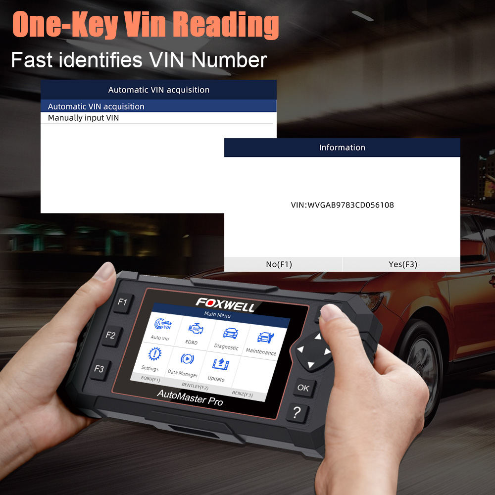 Foxwell NT614 Elite OBD2 Car Diagnostic Tool Scanner ENG/ABS/SRS/SAS+EPB/Oil Service Reset