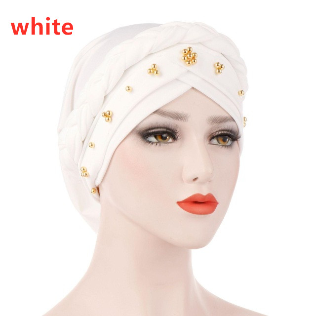 women hat muslim braid head scarf turban head wrap ramadan hair loss islamic headwear arab fashion