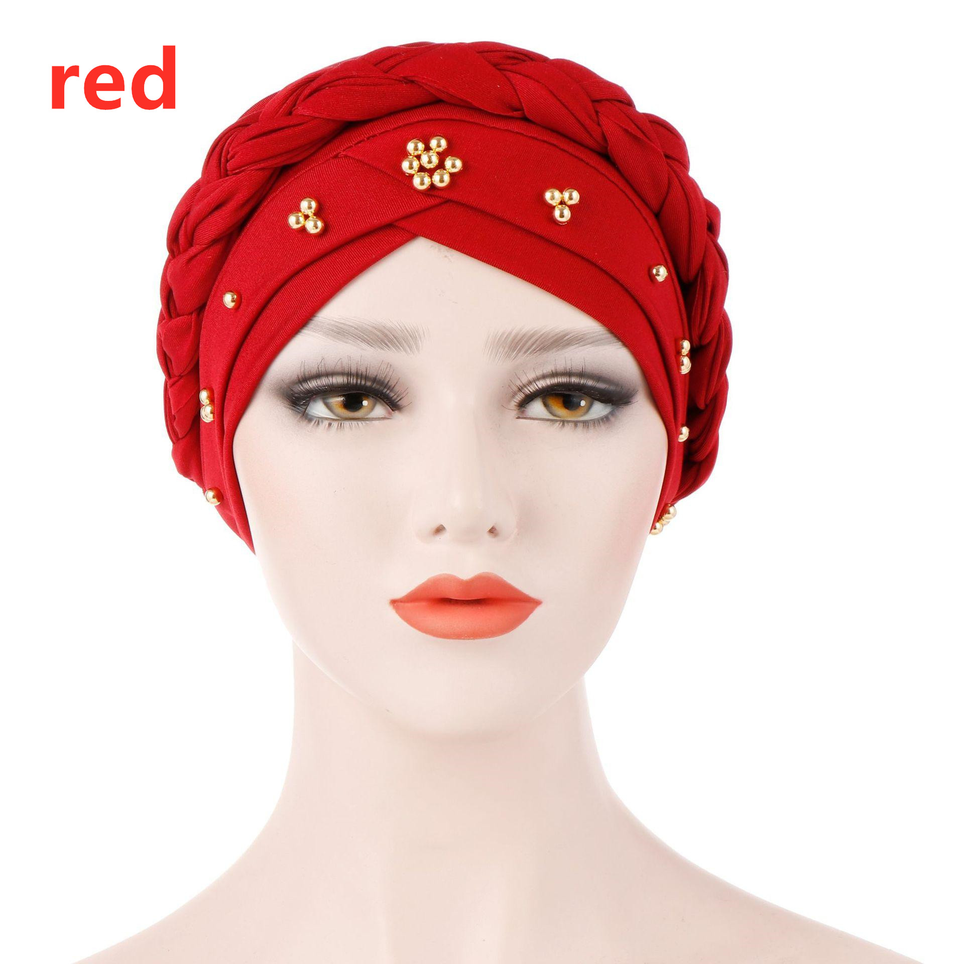 women hat muslim braid head scarf turban head wrap ramadan hair loss islamic headwear arab fashion