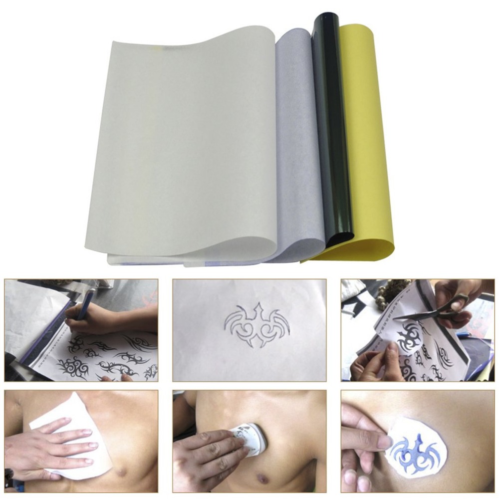 50pcs Tattoo Transfer Paper A4 Size Master Thermal Stencil Carbon Copier Paper For Tattoo Supply