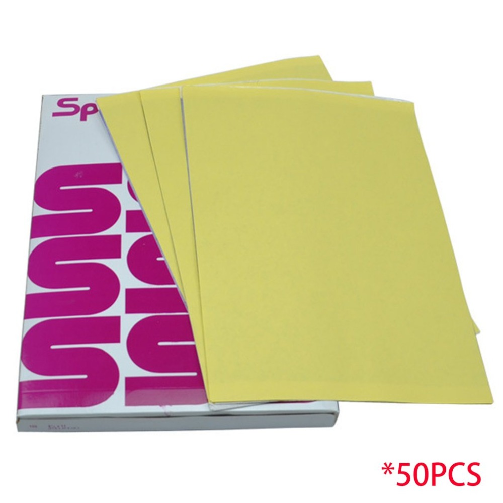 50pcs Tattoo Transfer Paper A4 Size Master Thermal Stencil Carbon Copier Paper For Tattoo Supply
