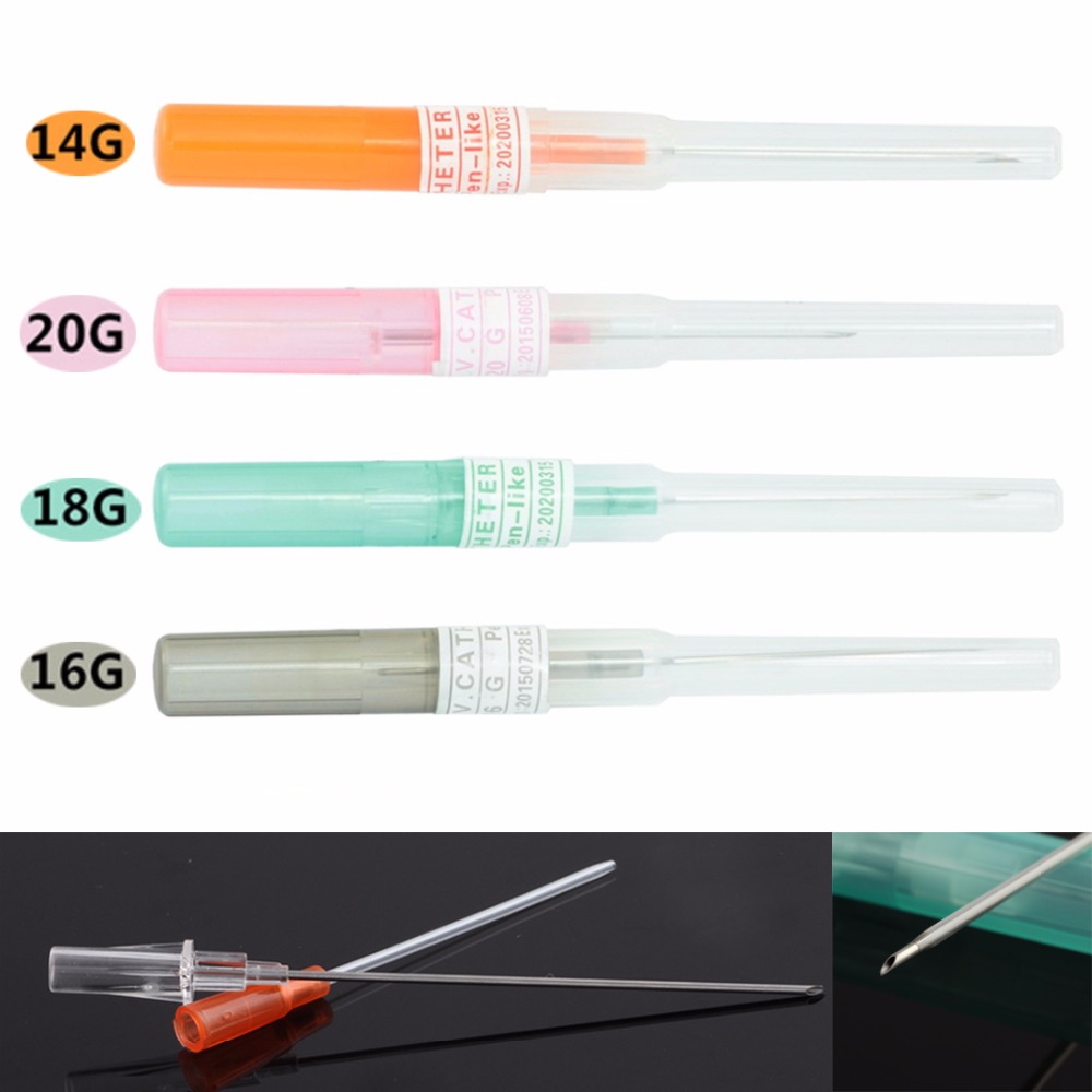 2PC Professional Surgical Steel I.V. Catheter Cannula Body Piercing Sterile Needle Kit Supply Tattoo