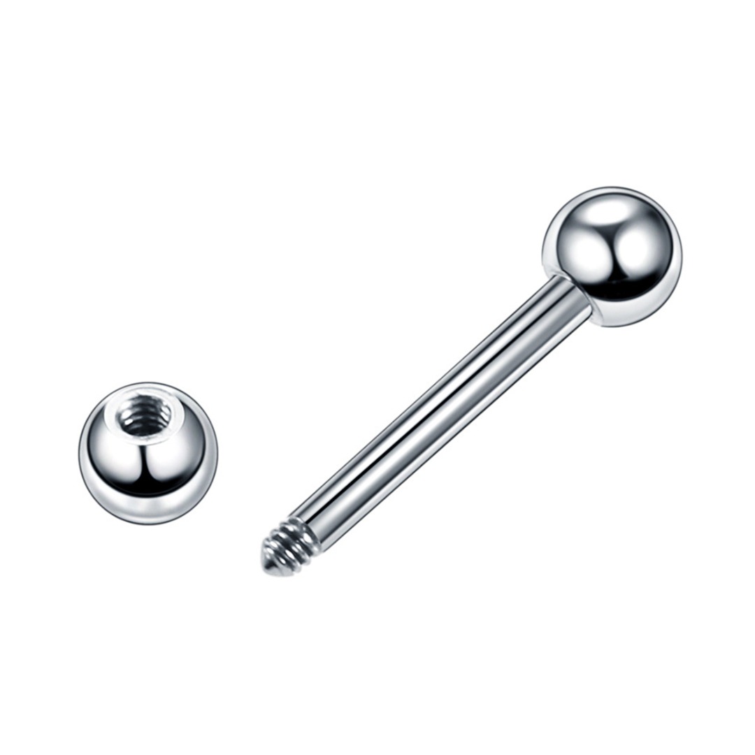 60pcs 6/8/10mm Mix Stainless Steel Ear Nose Lip Tongue Ring Unisex Hip Hop Body Piercing Jewelry