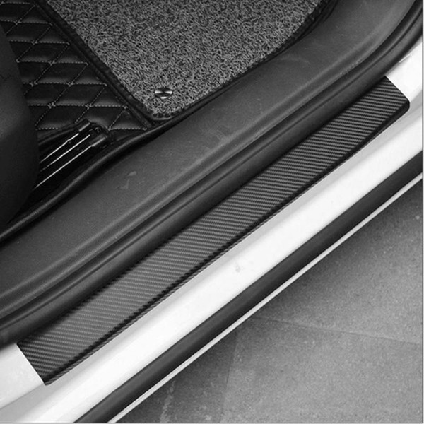 Car Stickers Universal Sill Scuff Anti Scratch Carbon Fiber Auto Door Sticker Decals Car Accessorie