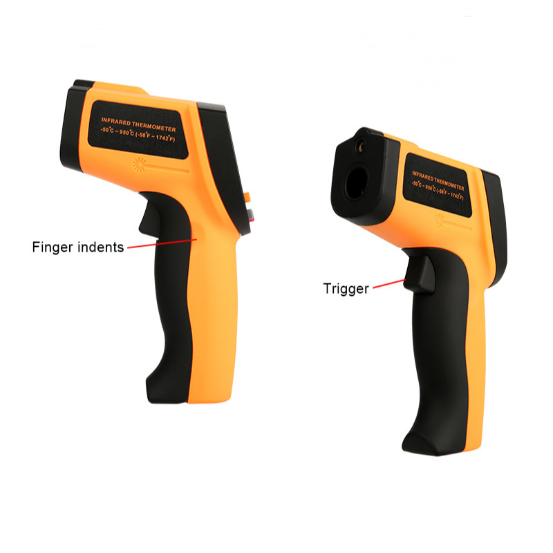 Industrial IR Thermometer Digital Handheld Temperature Gun High Precision -50~400C with LCD display