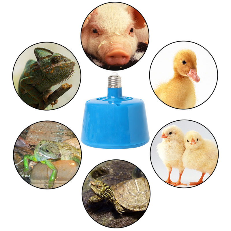 New Heating Fan Lamp 100/200/300W Adjustable Chickens Pet Pig Temperature Controller for Incubator