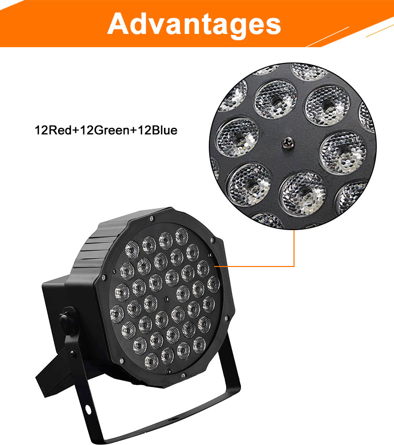 36 LED Stage Light RGB Crystal Magic Ball Bulb DMX  Disco Club Party Light 110-240V