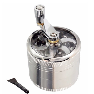 4-Layer 55mm Mini Hand-cranking Smoke Eliminator Grid Pattern Export Rocker Broken Smoke Maker
