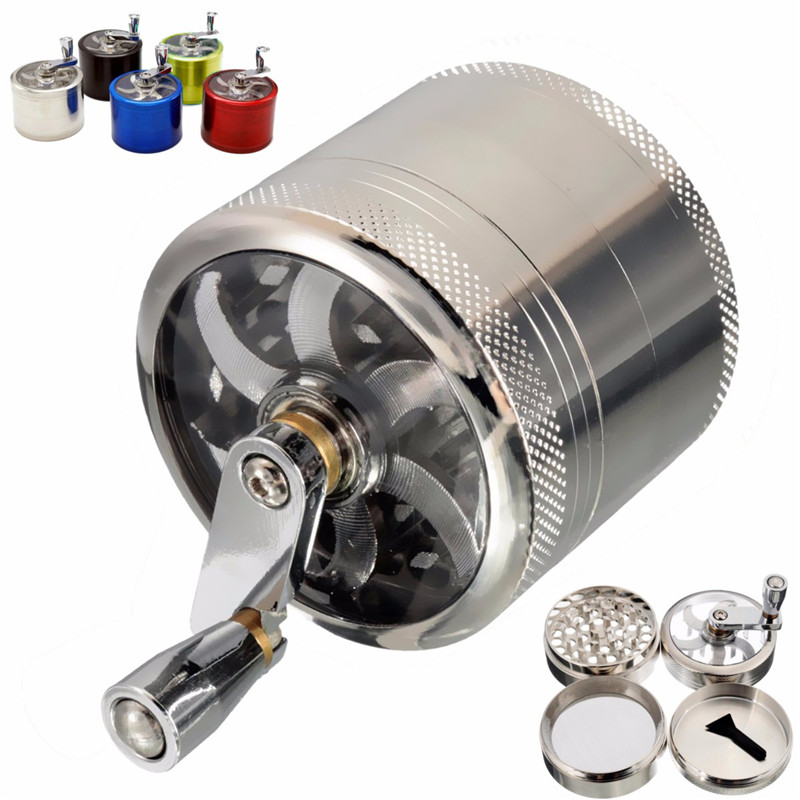 Herb Tobacco Spice Weeds Grass Grinder Smoke Crusher Hand Crank Muller Mill Smoking Accessories