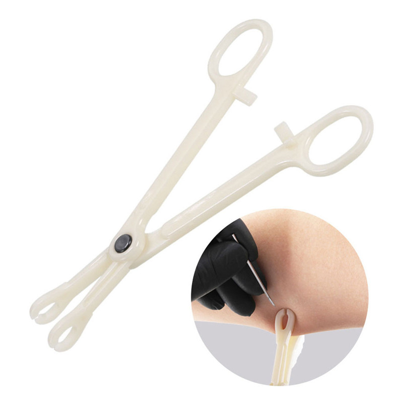 1Pcs Professional Piercing Clamp Tools For Ear Lip Navel Nose Round Open Septum Piercing Forceps