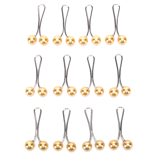 12pcs Pearl Scarf Brooch Pin Headscarf Clips Shawl Muslim Scarf Pin Hijab Anti Slip Brooch