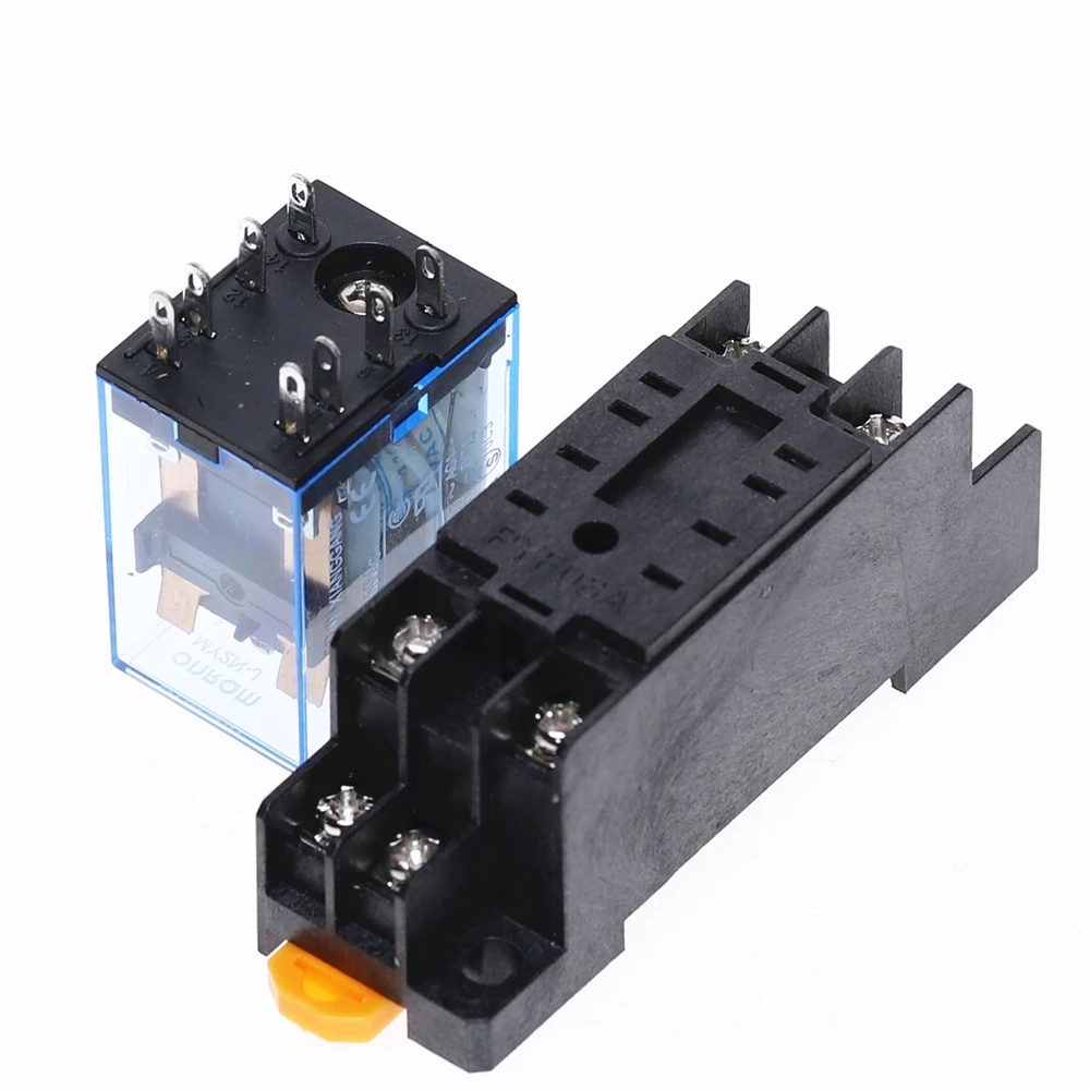HH54P MY2NJ Relay Micro Mini Electromagnetic Relay Switch with Socket Base AC 220V